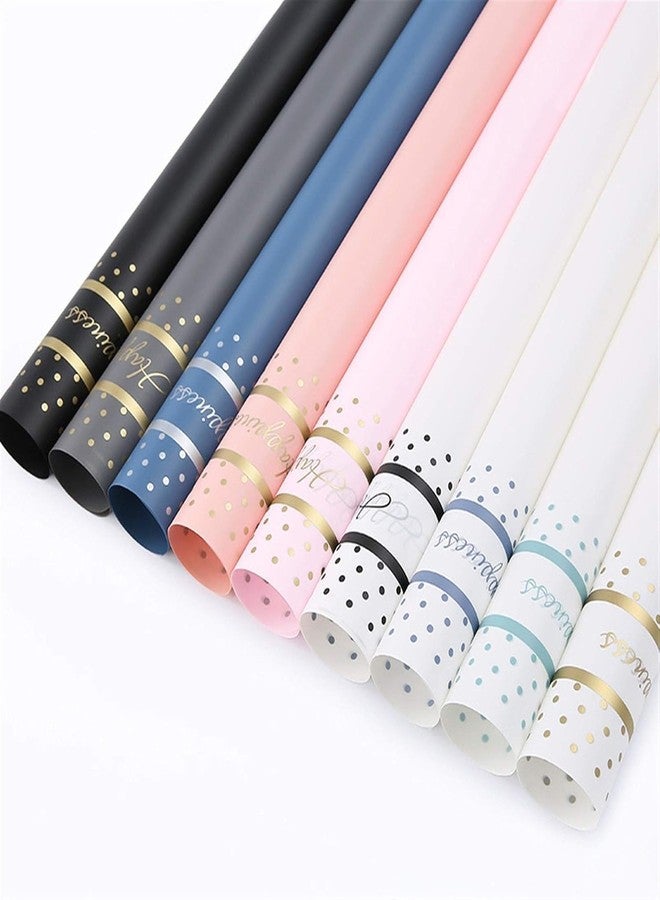 Just Flowers Waterproof Floral Wrapping Paper, Gift Wrapping Paper Roll Sheet, Florist Bouquet Supplies (Happyness Print, Pack of 10) - Image 1